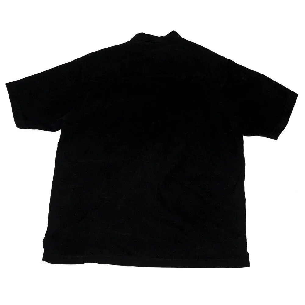 Tommy Bahama Men's Short Sleeve Button Front  100% Silk Black Shirt Size Large‎ - Picture 3 of 5